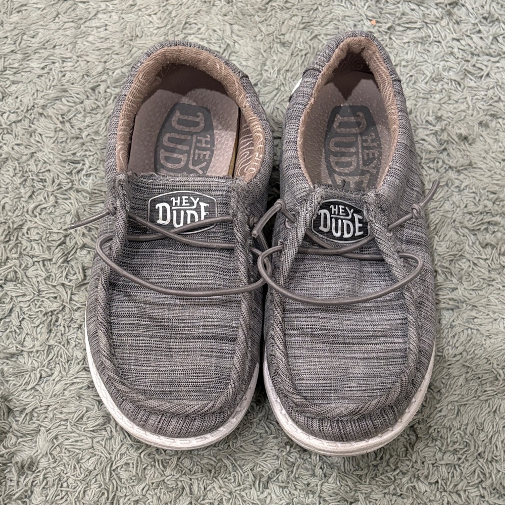 Hey Dude Charcoal Slip-On Shoes in excellent used condition.